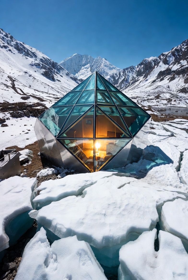 ピラミッド型氷河観    測ステーション：GX環境モニタリング